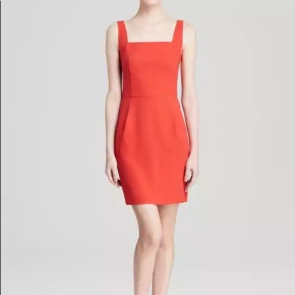 1 by O'2nd Shift Dress Wide Strap Square Kneck Pockets